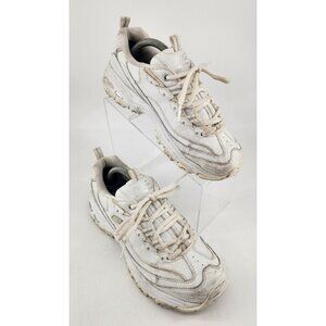 Skechers D'Lites Fresh Start Womens Sz 7.5 White Athletic Running Shoes Sneakers